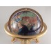 Gemstone World Globe On Brass Stand 9" Globe 13" Tall   323308187603